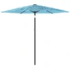 Image de vidaXL Parasol avec mât en acier bleu 223x223x213 cm