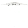 Image de vidaXL Parasol avec mât en acier blanc 223x223x213 cm