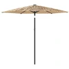 Image de vidaXL Parasol avec mât en acier brun 268x268x226 cm