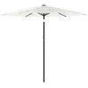 Image de vidaXL Parasol avec mât en acier blanc 268x268x226 cm