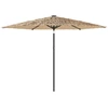Image de vidaXL Parasol avec mât en acier brun 288x288x225 cm