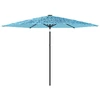 Image de vidaXL Parasol avec mât en acier bleu 288x288x225 cm