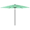Image de vidaXL Parasol avec mât en acier vert 288x288x225 cm