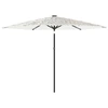 Image de vidaXL Parasol avec mât en acier blanc 288x288x225 cm