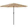 Image de vidaXL Parasol avec mât en acier brun 324x324x247 cm