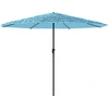 Image de vidaXL Parasol avec mât en acier bleu 324x324x247 cm