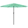 Image de vidaXL Parasol avec mât en acier vert 324x324x247 cm