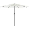 Image de vidaXL Parasol avec mât en acier blanc 324x324x247 cm