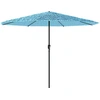 Image de vidaXL Parasol avec mât en acier bleu 388x388x248 cm