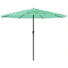 Image de vidaXL Parasol avec mât en acier vert 388x388x248 cm