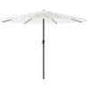 Image de vidaXL Parasol avec mât en acier blanc 388x388x248 cm