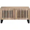 Image de vidaXL Table basse blanche 80x51x40 cm en bois massif de manguier