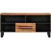 Image de vidaXL Armoire TV 100x34x46 cm en bois massif d'acacia