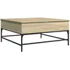 Image de vidaXL Table basse chêne Sonoma 95x95x45 cm bois composite et métal