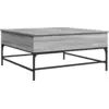 Image de vidaXL Table basse Gris Sonoma 95x95x45 cm Bois composite et métal