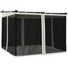 Image de vidaXL Pavillon avec parois en filet Crème 3x3 m Acier