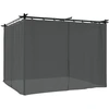 Image de vidaXL Pavillon avec rideaux anthracite 3x3 m acier