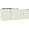 Image de vidaXL Pavillon avec rideaux Crème 6x3 m Acier