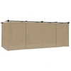 Image de vidaXL Pavillon avec rideaux Taupe 6x3 m acier