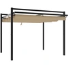 Image de vidaXL Pavillon de jardin avec toit extensible Taupe 3x3 m Aluminium
