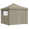 Image de Vidaxl Partytent Popup pliable avec 4 parois latérales Taupe