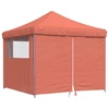 Image de vidaXL Tente de réception pliante Pop-Up avec 4 panneaux latéraux rouge terracotta