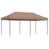 Image de vidaXL Tente de réception pliante Pop-Up brune 580x292x315 cm