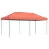 Image de vidaXL Tente de réception pliante Pop-Up rouge terracotta 580x292x315 cm