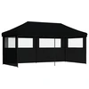 Image de vidaXL Tente de réception pliable Pop-Up avec 3 parties latérales noire