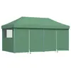 Image de vidaXL Tente de réception pliable Pop-Up avec 4 panneaux latéraux vert