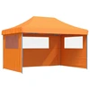 Image de vidaXL Tente de réception pliable Pop-Up avec 3 parties latérales Orange