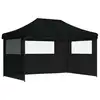 Image de vidaXL Tente de réception pliable Pop-Up avec 3 parties latérales noire