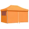 Image de vidaXL Tente de réception pliable Pop-Up avec 4 panneaux latéraux Orange