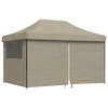 Image de vidaXL Tente de réception pliable Pop-Up avec 4 panneaux latéraux Taupe