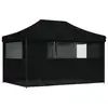 Image de vidaXL Tente de réception pliable Pop-Up avec 4 panneaux latéraux noir