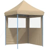 Image de vidaXL Tente de réception pliable Pop-Up avec 2 parties latérales Beige
