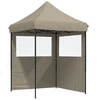 Image de vidaXL Tente de réception pliable Pop-Up avec 2 parties latérales Taupe