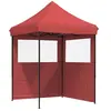 Image de vidaXL Tente de réception pliable Pop-Up avec 2 parties latérales rouge bourgogne