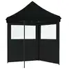 Image de vidaXL Tente de réception pliable Pop-Up avec 2 parties latérales noire