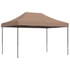Image de vidaXL Tente de réception pliante Pop-Up brune 410x279x315 cm