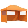 Image de vidaXL Tente de réception pliable Pop-Up avec 3 parties latérales Orange