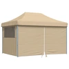 Image de vidaXL Tente de réception pliable Pop-Up avec 4 panneaux latéraux Beige