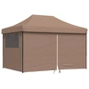 Image de vidaXL Tente de réception pliante Pop-Up avec 4 panneaux latéraux Marron