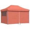 Image de vidaXL Tente de réception pliante Pop-Up avec 4 panneaux latéraux rouge terracotta