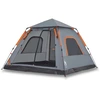 Image de vidaXL Tente de camping dôme 5 personnes Gris et orange Quick Release