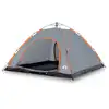 Image de vidaXL Tente de camping 5 personnes Gris et orange Quick Release