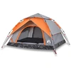 Image de vidaXL Tente de camping dôme 4 personnes Gris et orange Quick Release