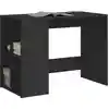 Image de vidaXL Bureau noir 102x50x75 cm bois composite