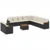Image de vidaXL Ensemble de 12 canapés de jardin avec coussins noir poly rotin