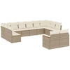 Image de vidaXL Ensemble de 12 canapés de jardin avec coussins Beige Poly Rattan